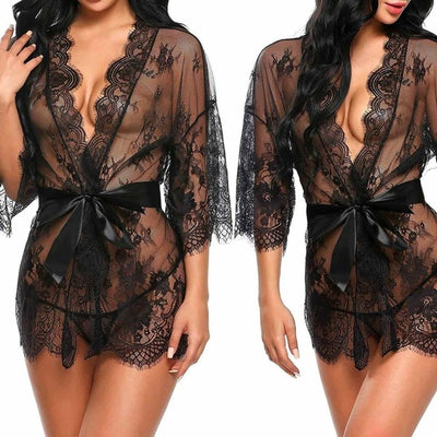 SIlky Lingerie Lace Night Dress